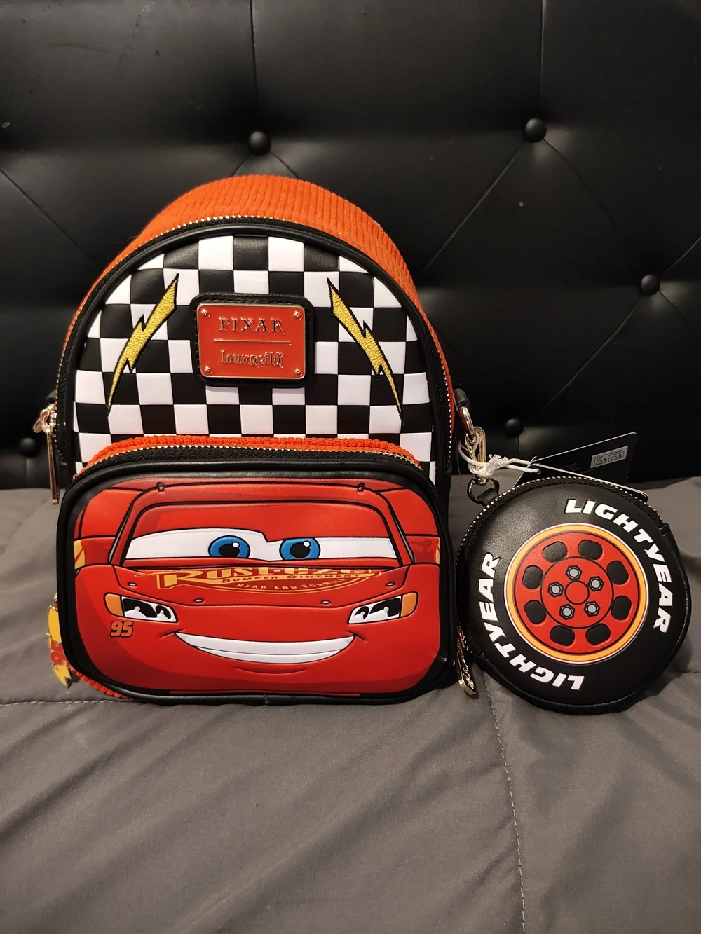 Lightning McQueen Mini Convertible Loungefly Backpack LE 1000, NWT